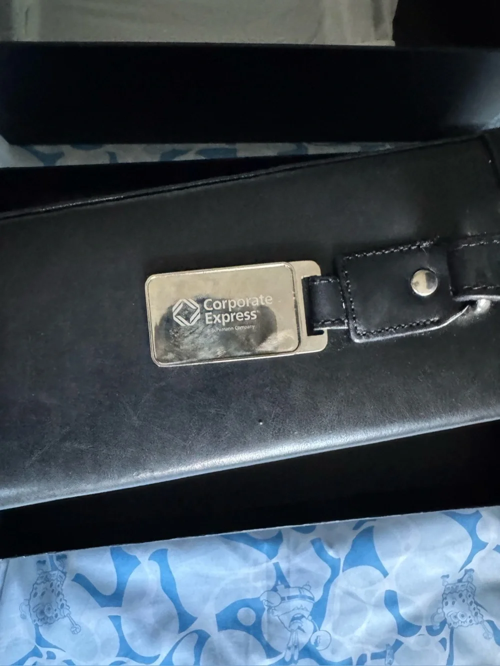 Executive black leather two bottle travel carrier case